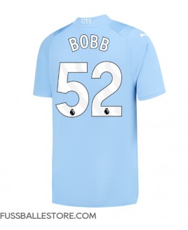 Günstige Manchester City Oscar Bobb #52 Heimtrikot 2023-24 Kurzarm